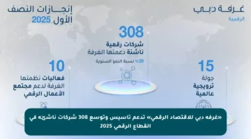 «غرفة دبي للاقتصاد الرقمي» تدعم تأسيس وتوسع 308 شركات ناشئة في القطاع الرقمي 2025